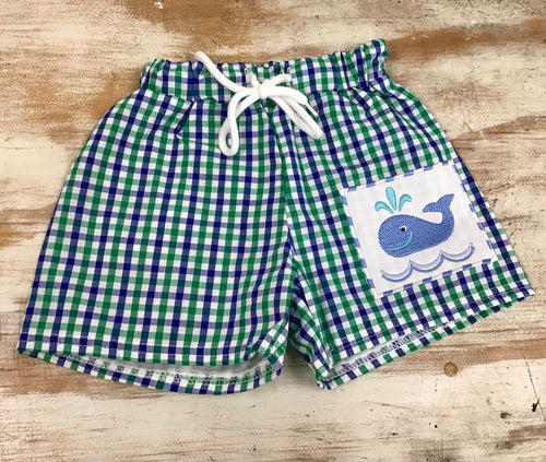 Seersucker Whale Trunks