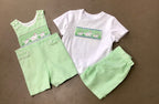 Green Seersucker Bunny Set