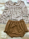 Brown Plaid Bloomer Set