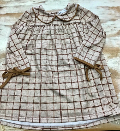 Brown Plaid Dress