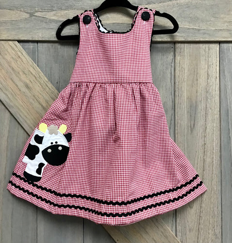 Red Gingham Cow Dress