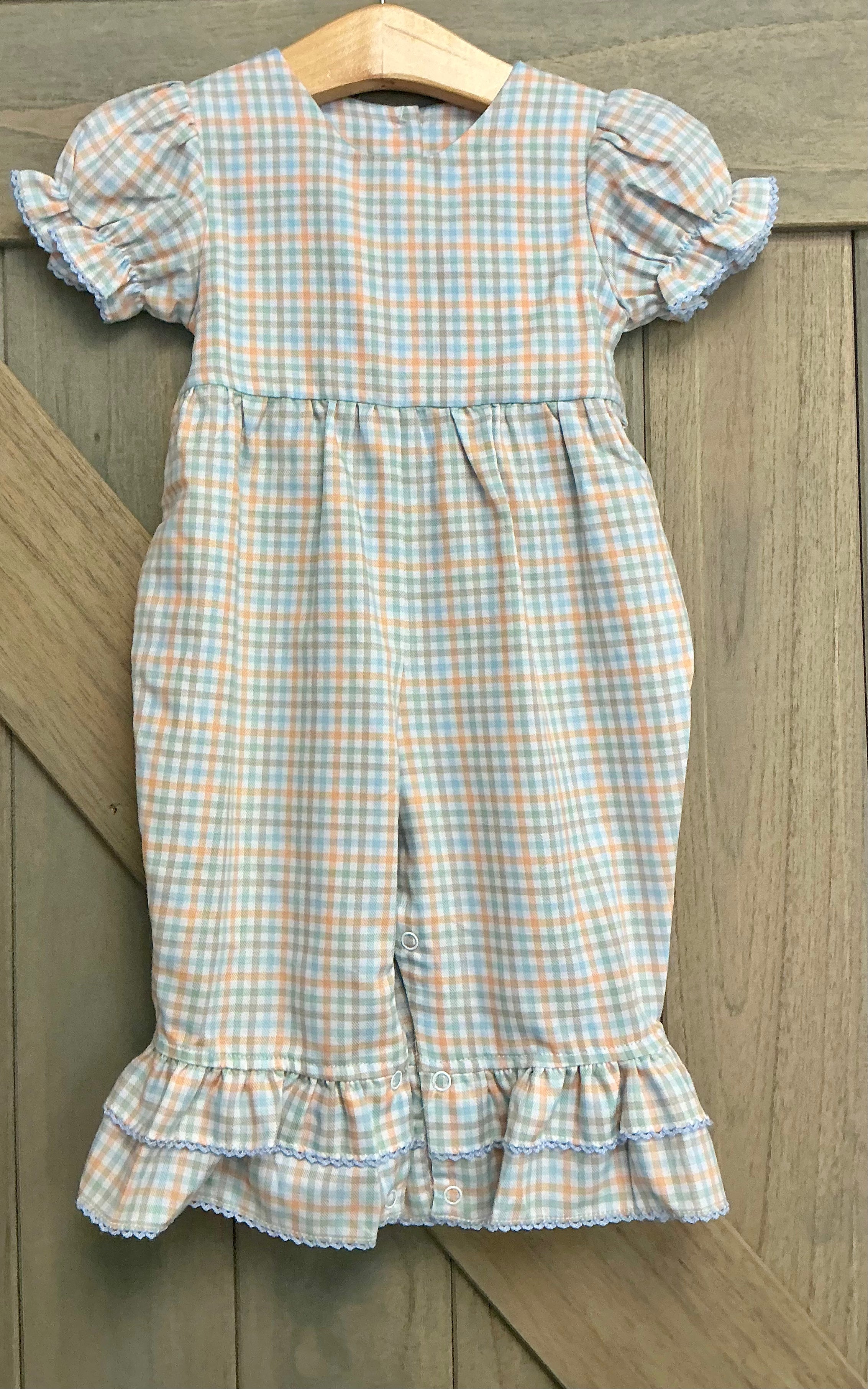 Fall Gingham Romper