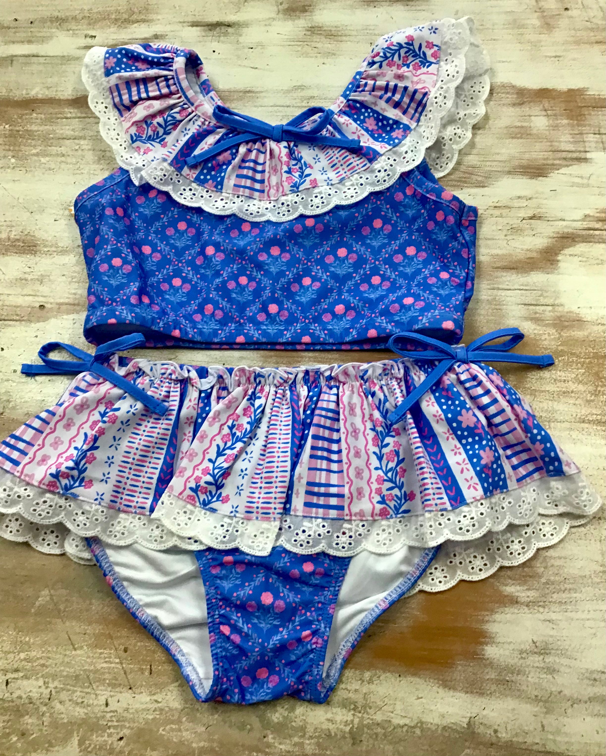 Periwinkle Ruffle Swimsuit