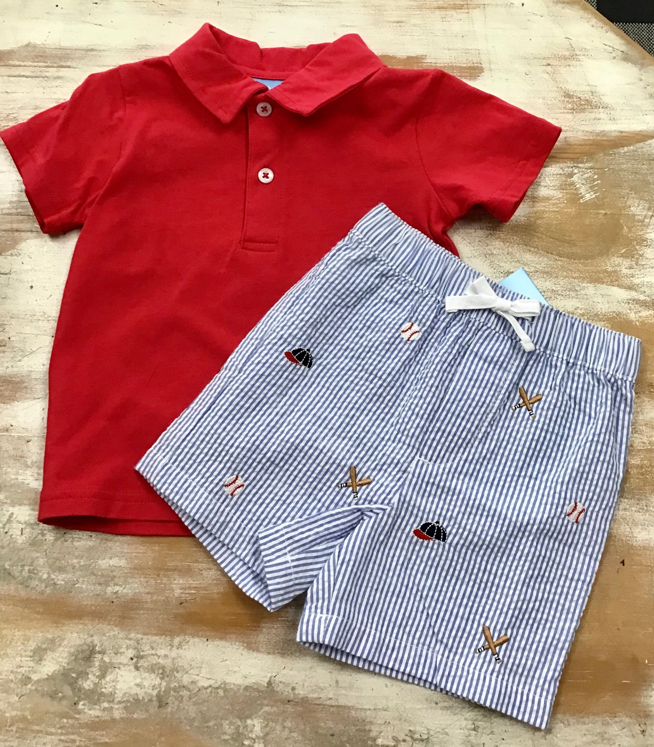 Red Baseball Set