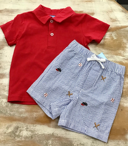 Red Baseball Set