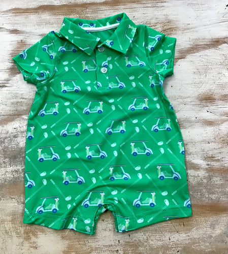 Golf Button Romper