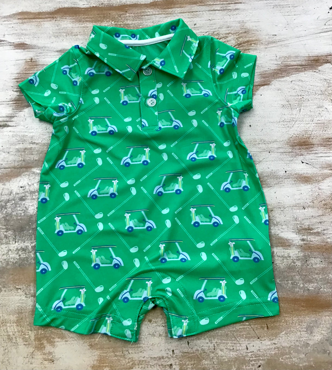 Golf Button Romper