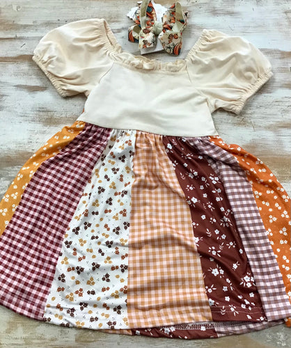 Cream Multi Pattern Dress