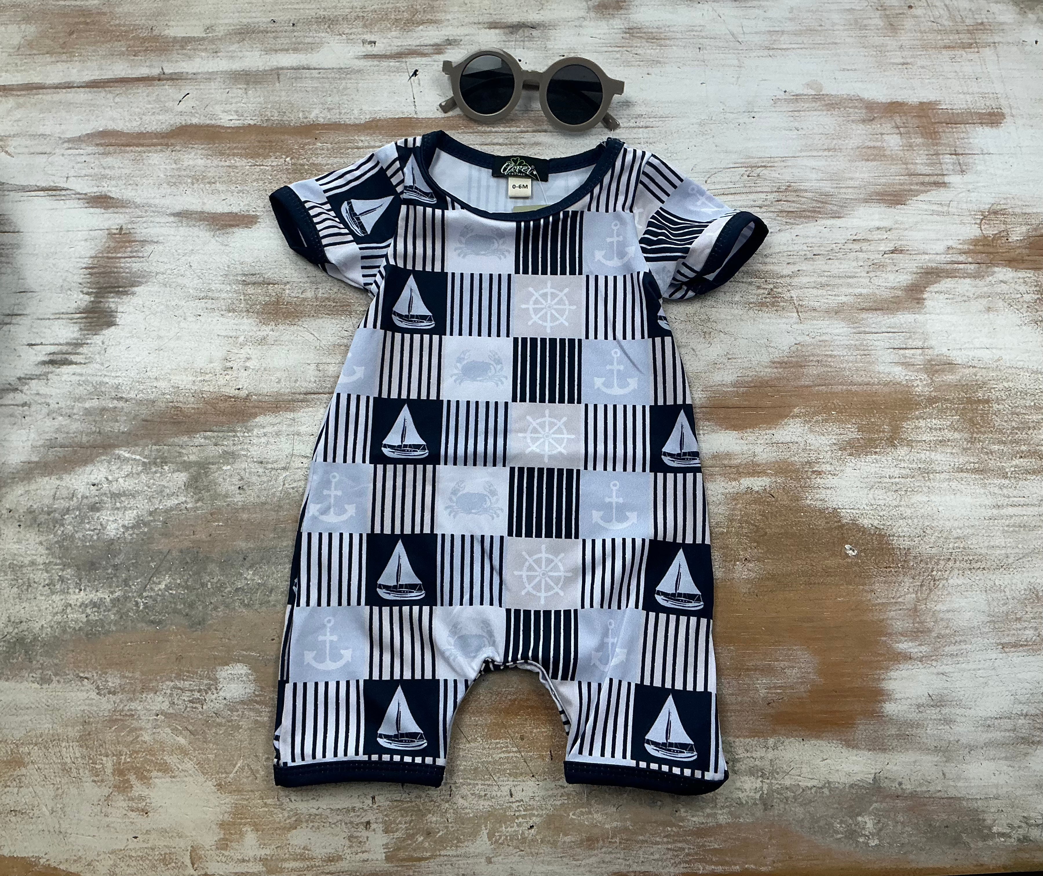 Navy Sailor Romper