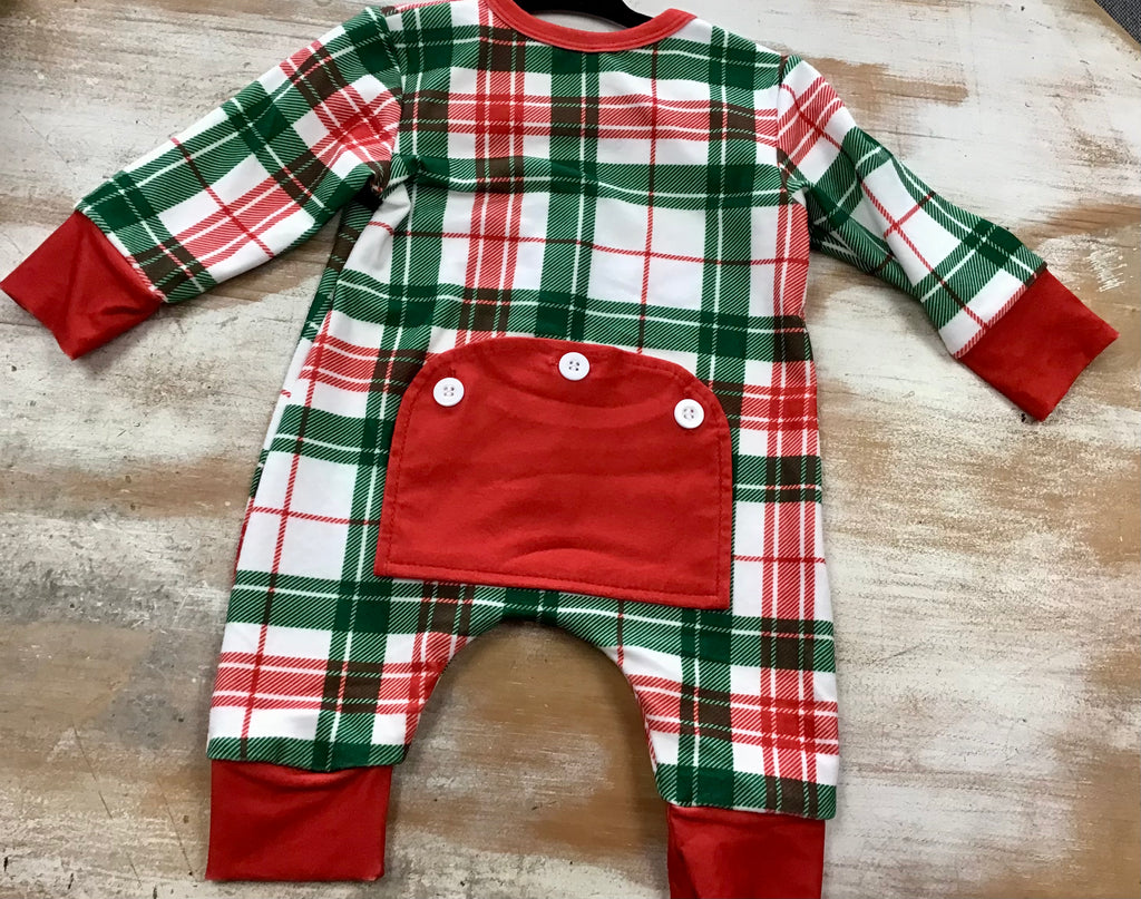 White Plaid Romper