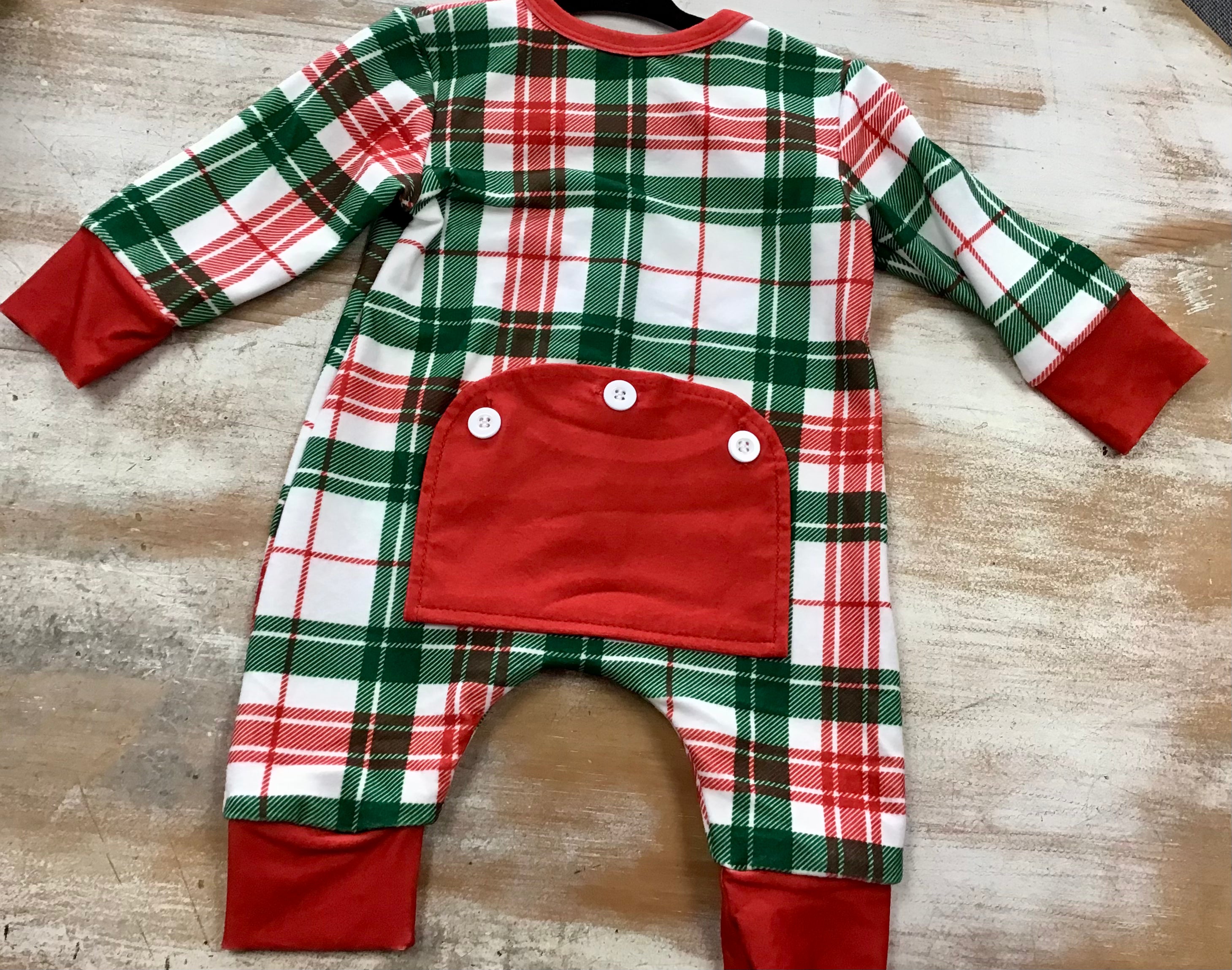 White Plaid Romper