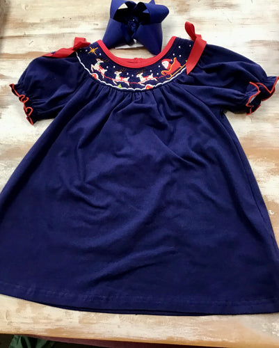Navy Sleigh Dress