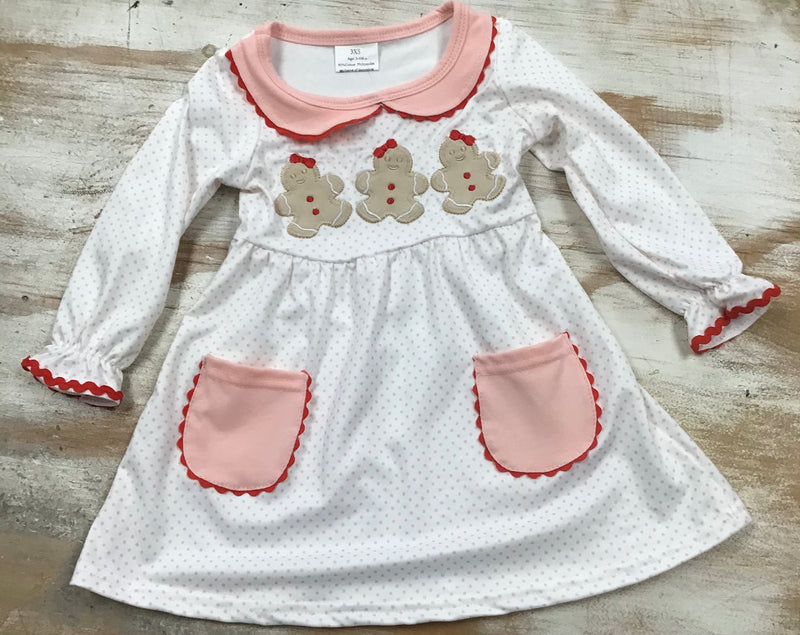 pink gingerbread dress Gingerbread Lane Smocked Dress