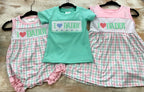 I Love Daddy Plaid Set