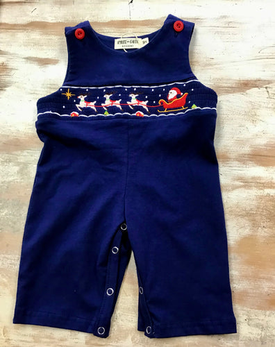 Navy Sleigh Romper