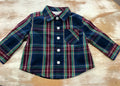 Navy Plaid Button Up