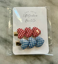 Three Heart Gingham Hair Clip