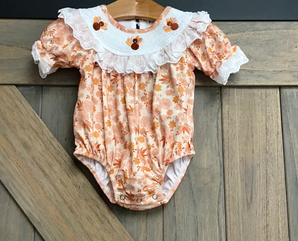 Orange Ruffle Turkey Bubble
