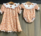 Orange Ruffle Turkey Dress