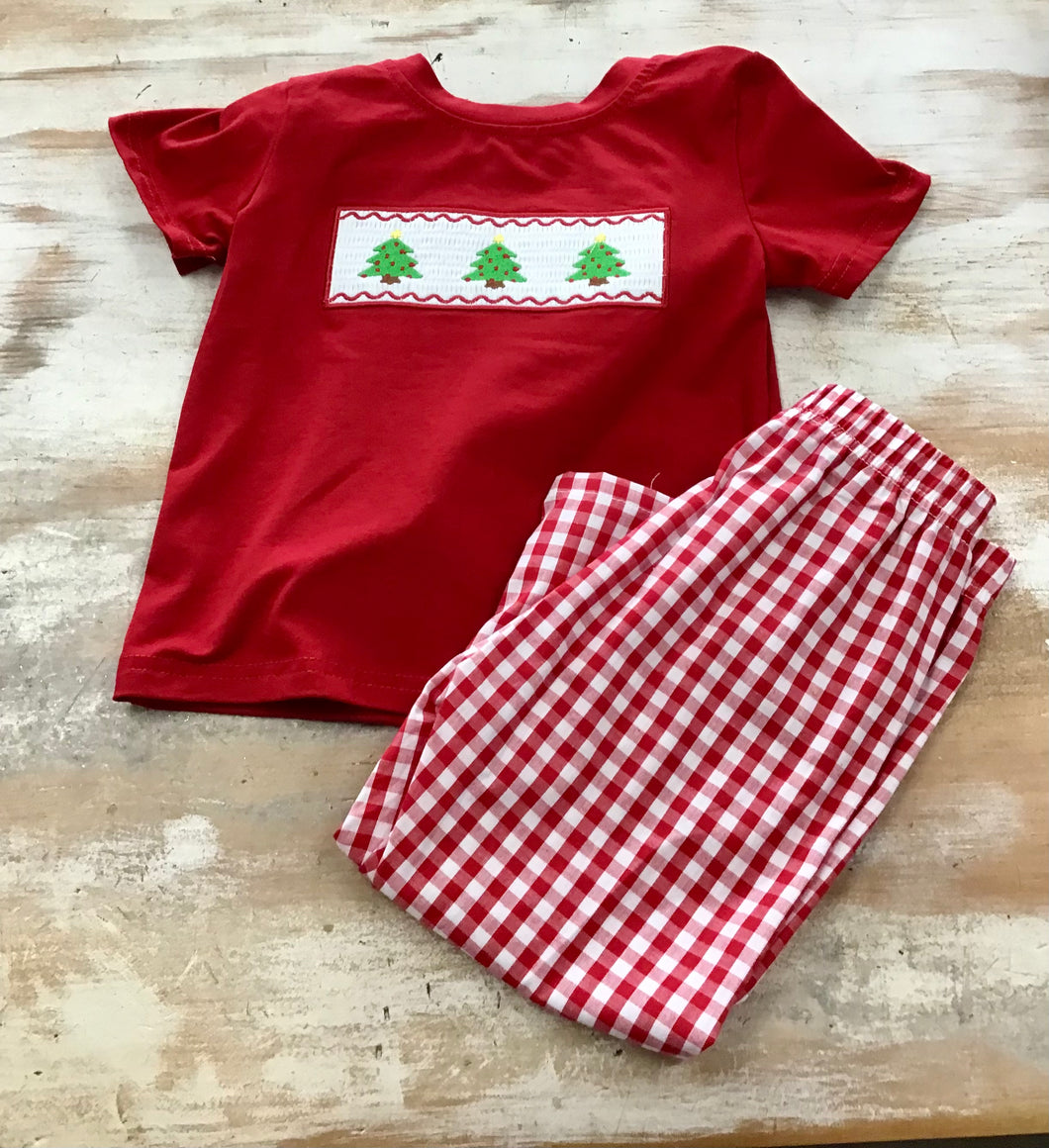 Red Gingham Tree Set