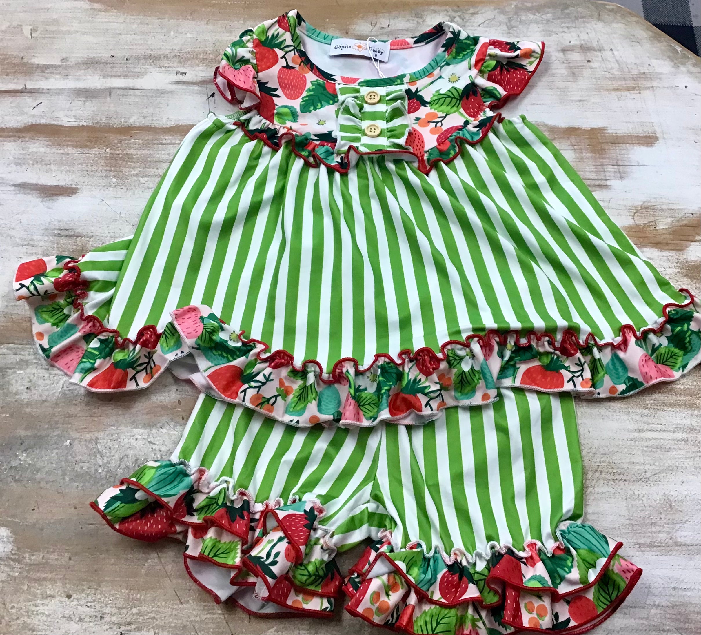 Strawberry Stripe Set