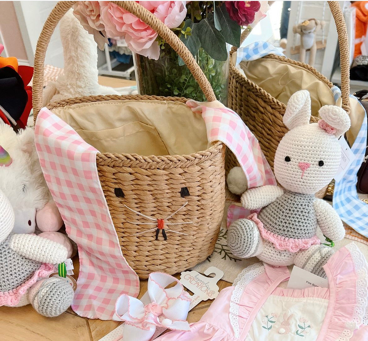 Gingham Bunny Basket