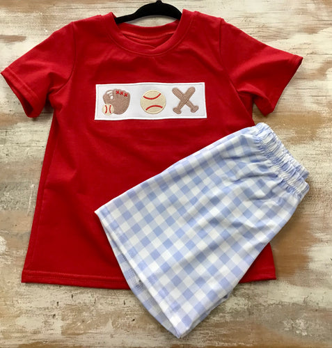 Red Baseball Set