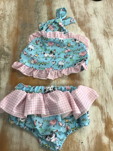 Blue Farm Ruffle Bikini