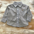 Blue/Brown Button Up
