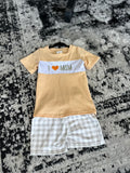 I Love Mom Short Set