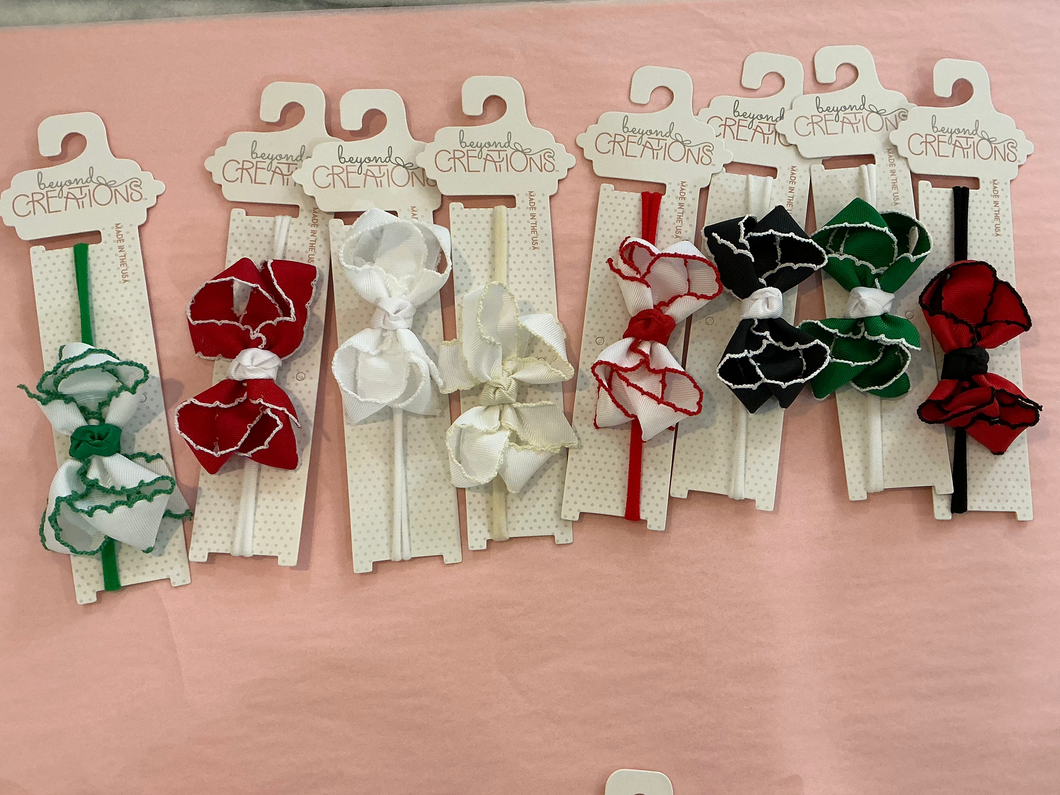 Scallop Bow on Headband