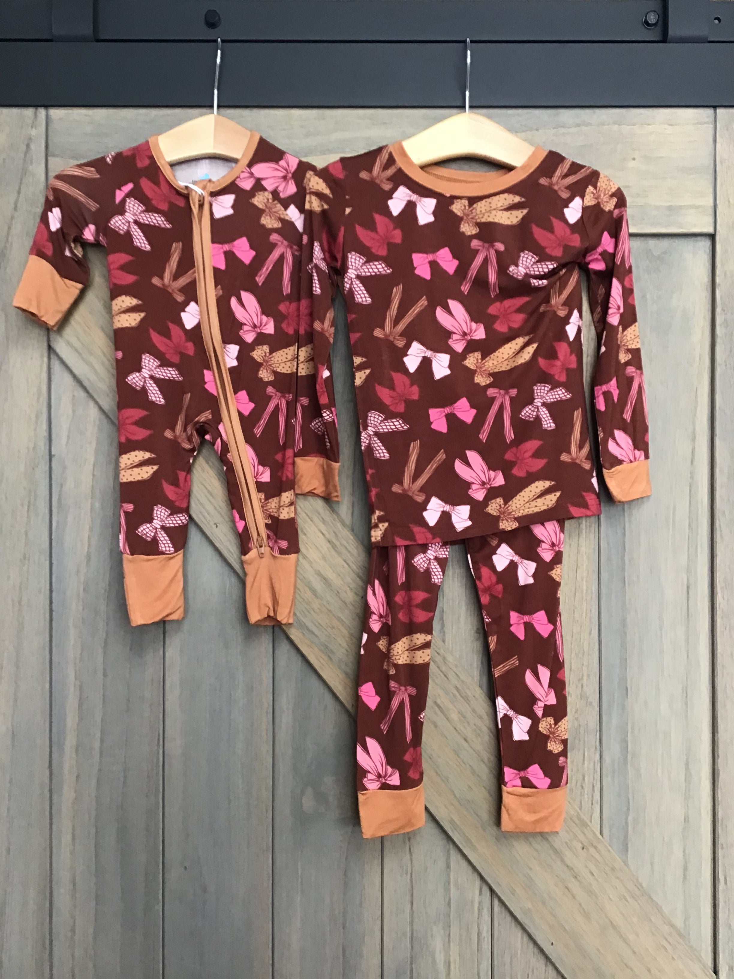 Maroon Bow PJs
