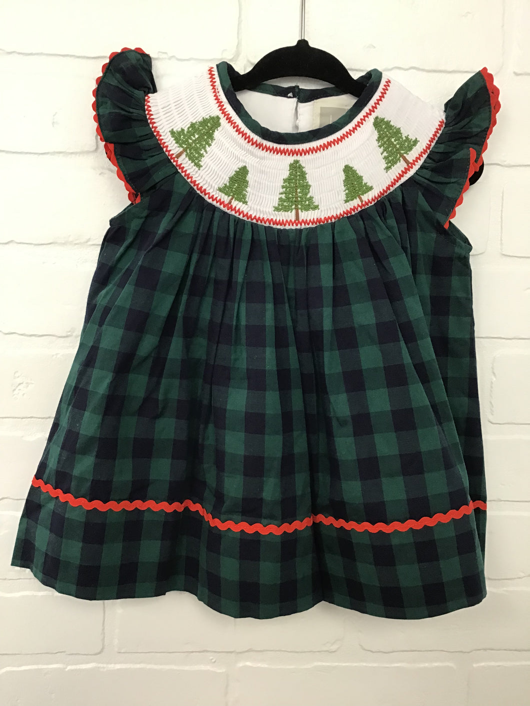 Green Plaid Tree Dress/Jumper