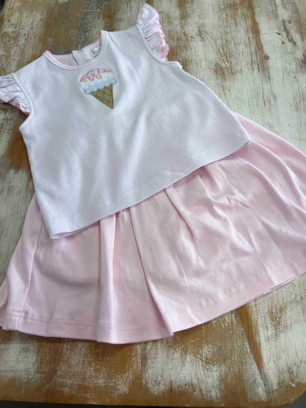 Knit Ice Cream Skort Set