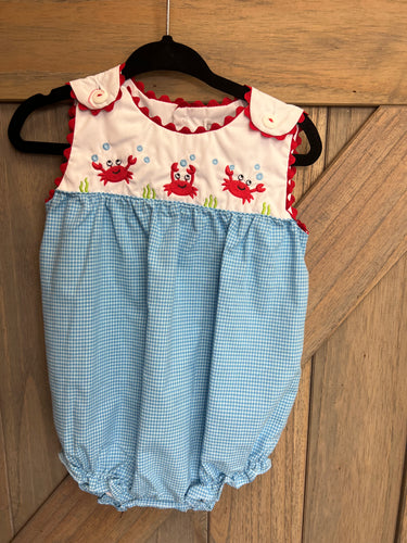 Crab Embroidered Bubble