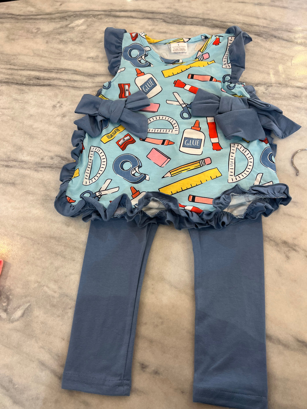 Blue School Leggings Set