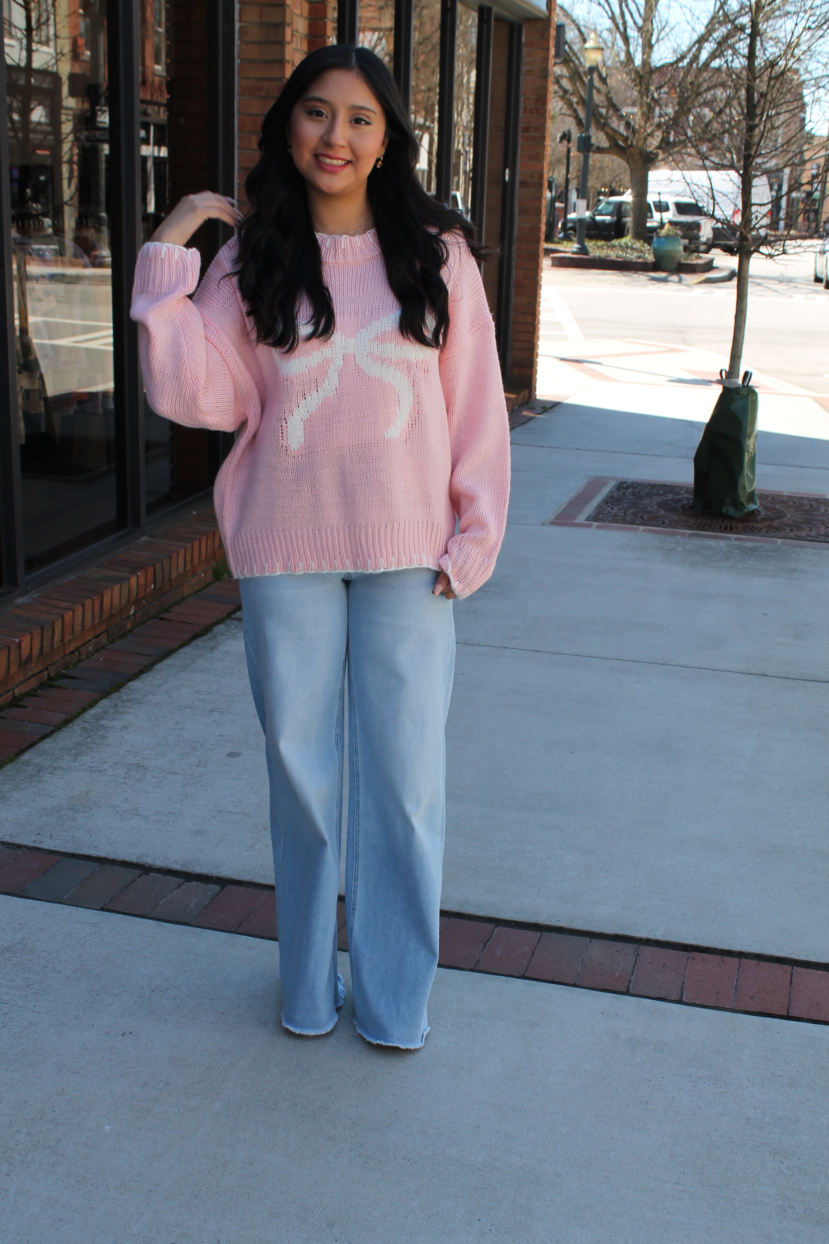 Pink Bow Sweater