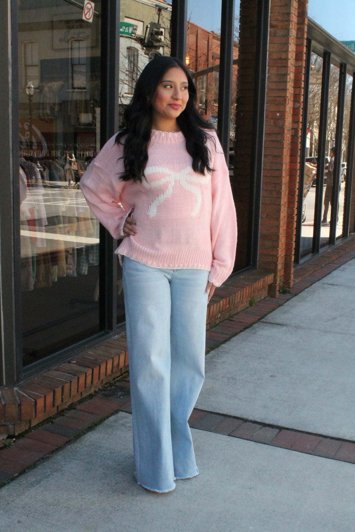 Pink Bow Sweater
