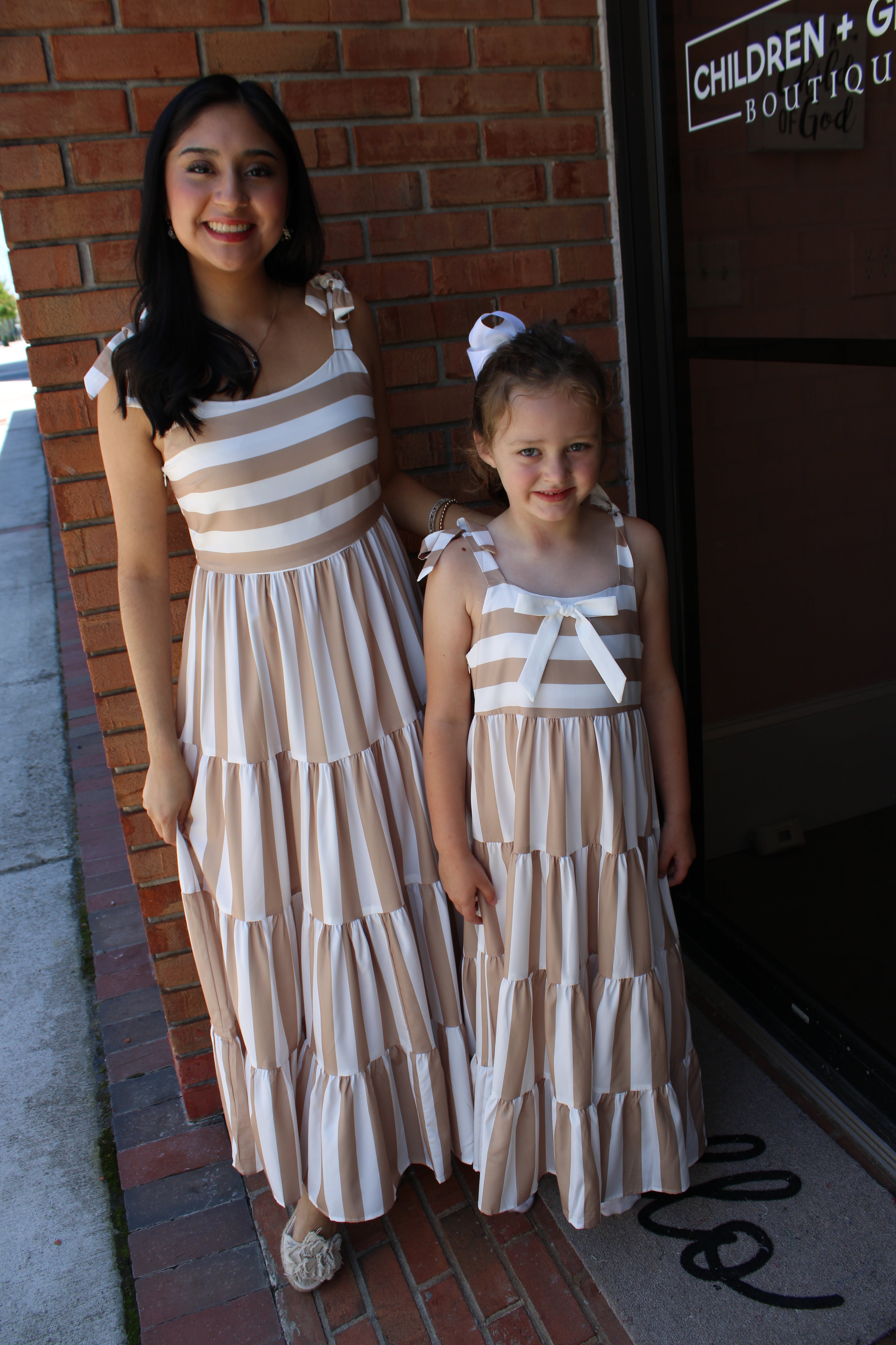 Tan Striped Mommy&Me