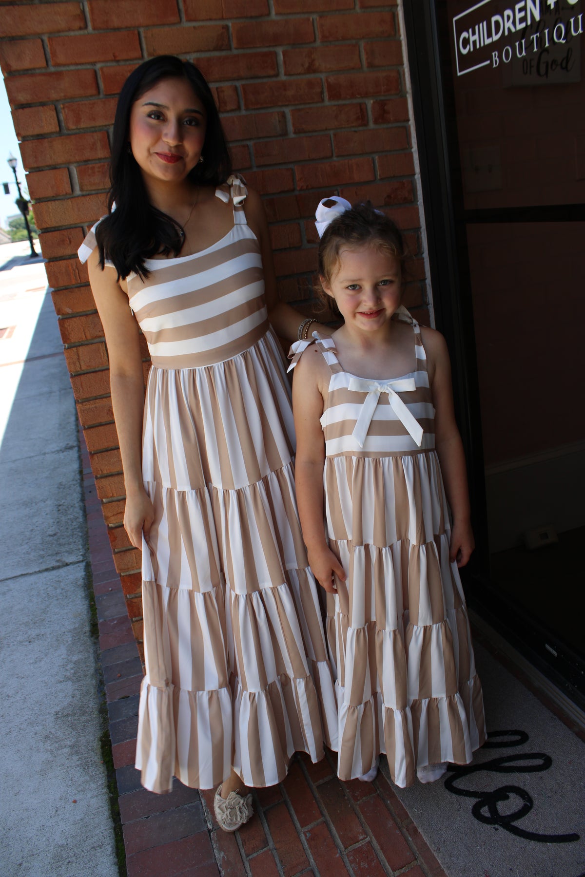Tan Striped Mommy&Me