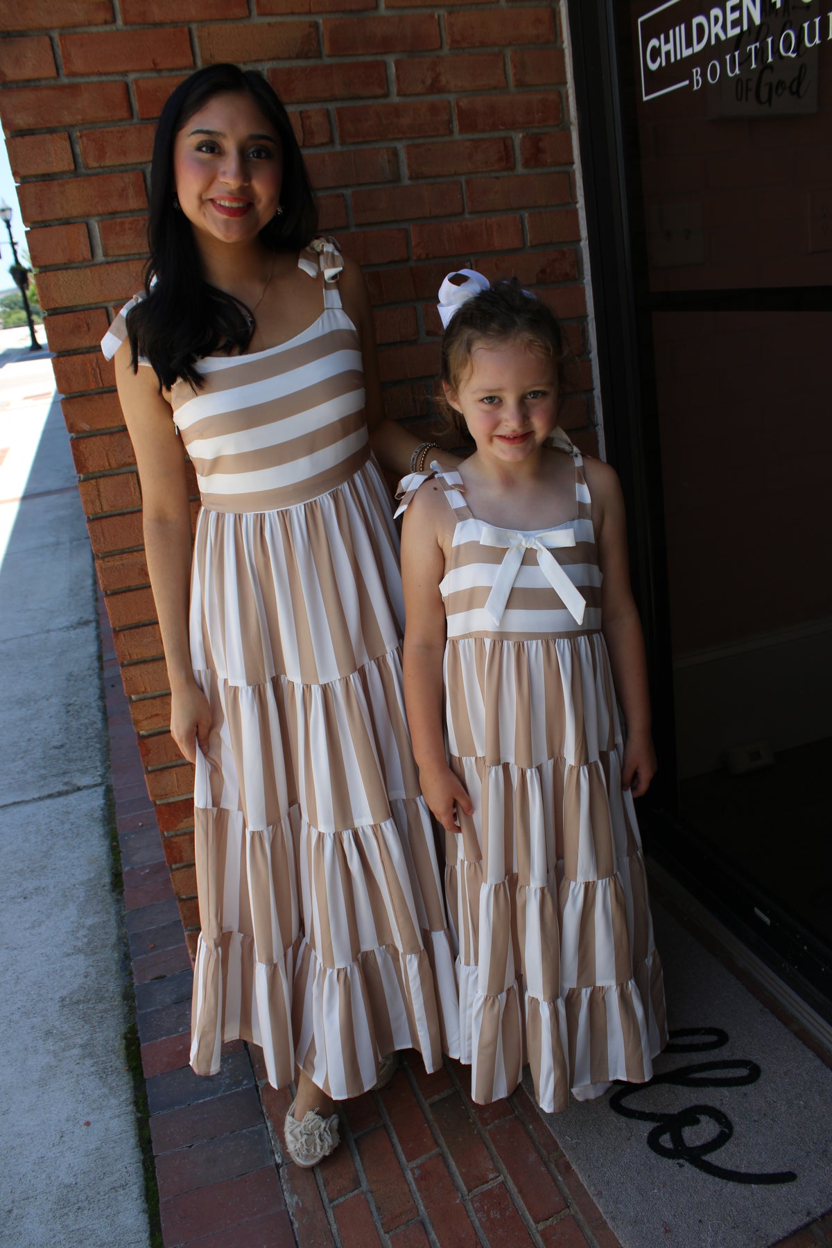 Tan Striped Mommy&Me