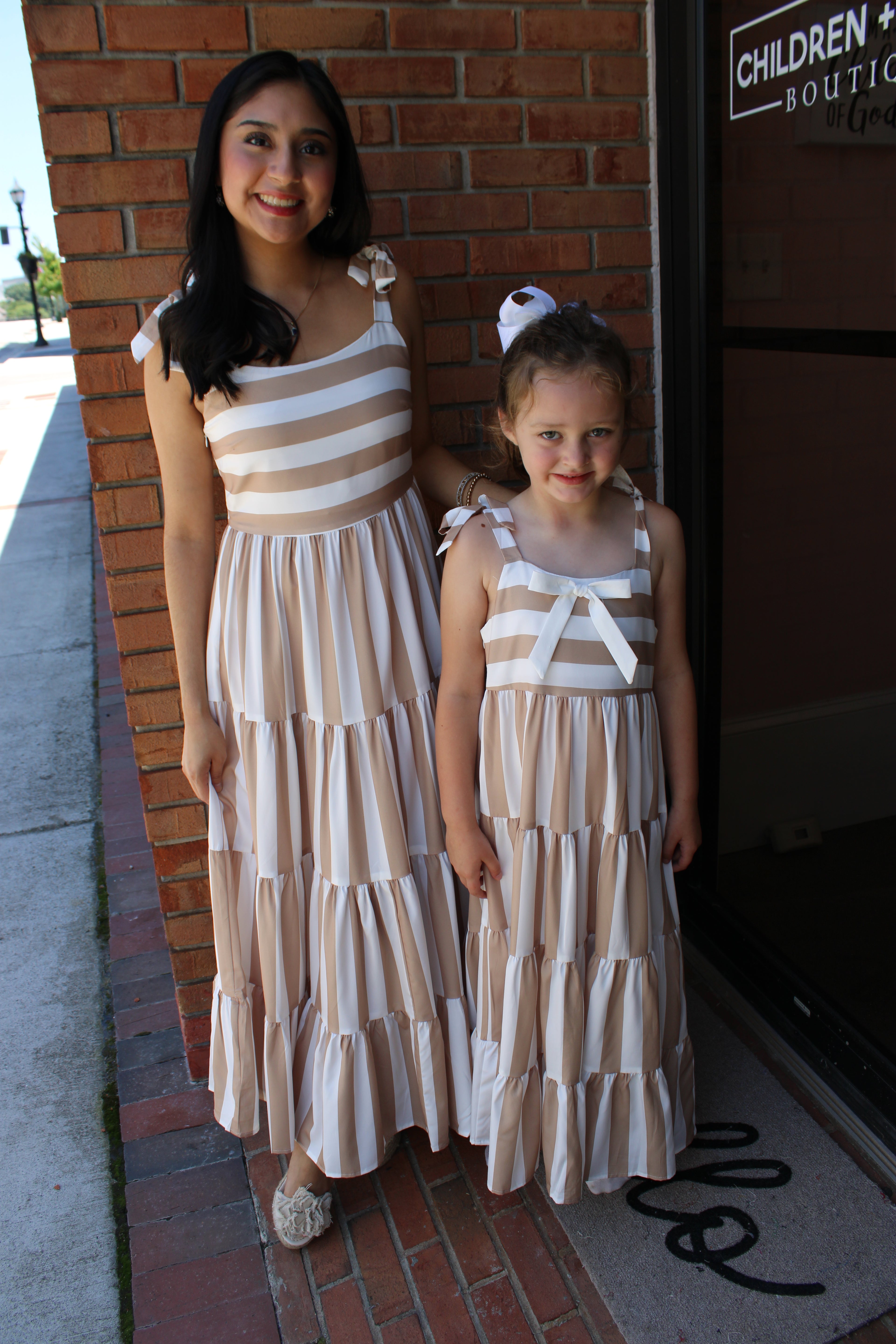 Tan Striped Mommy&Me
