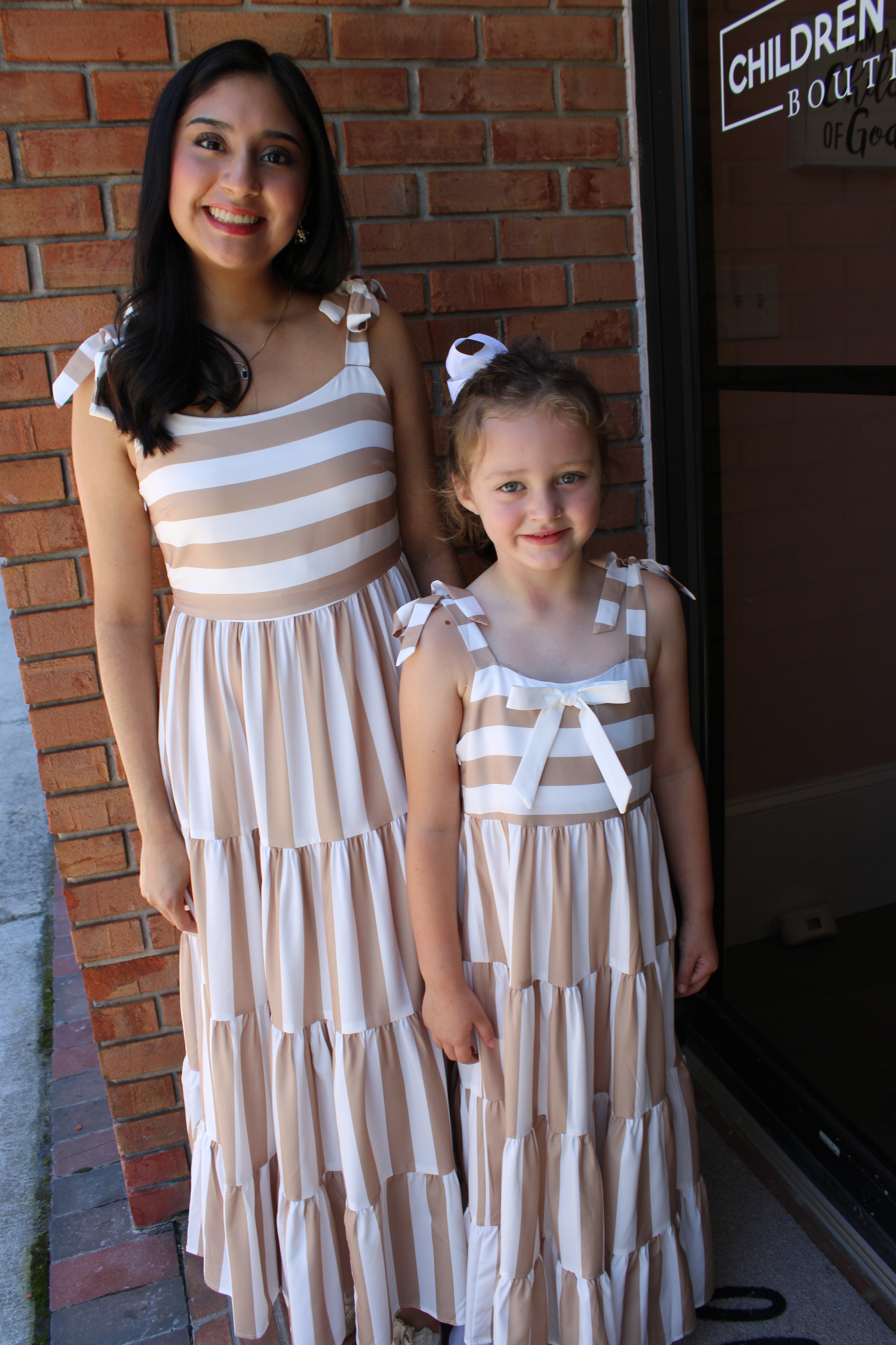 Tan Striped Mommy&Me