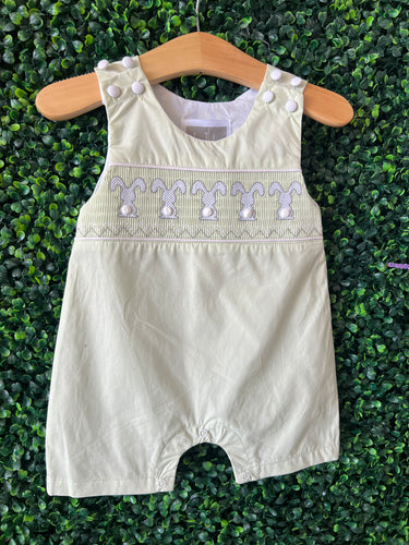 Green Bunny Shortalls
