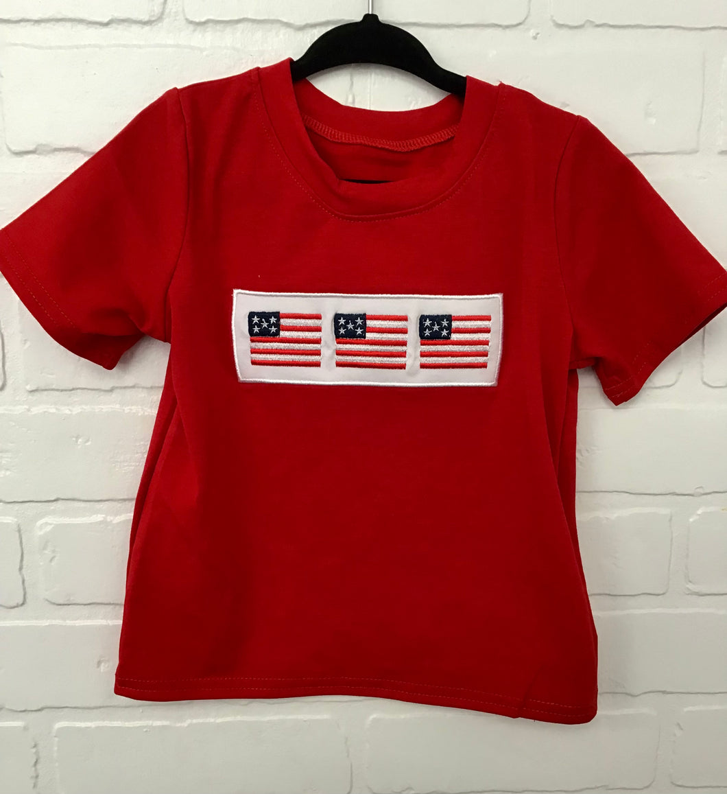 Three Red Flag Shirt