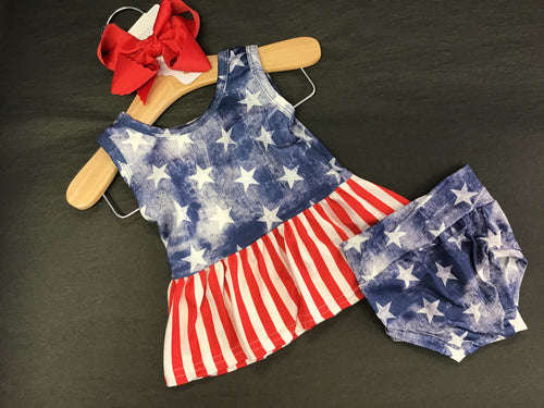 Stars/Stripes Bummie Set