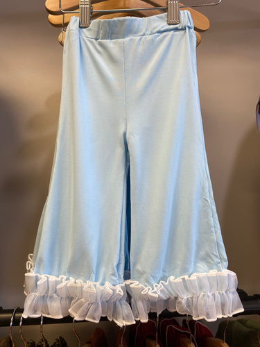 Blue Ruffle Pants