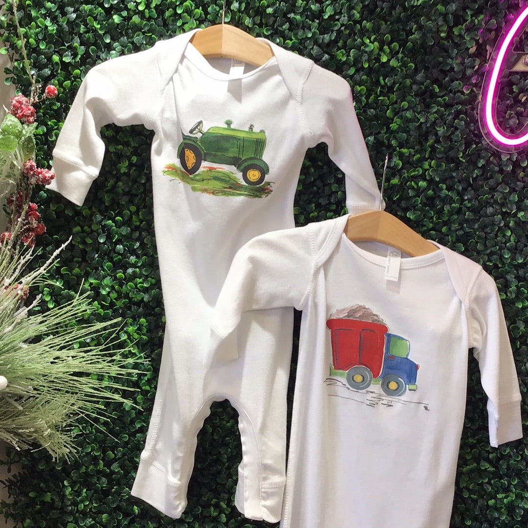 Cotton Truck/Tractor Romper