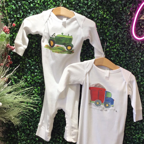 Cotton Truck/Tractor Romper