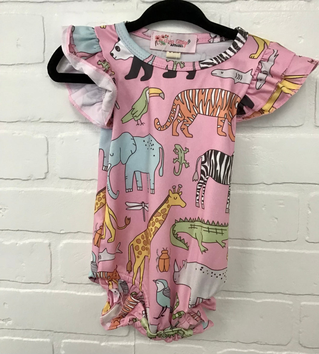 Pink Zoo Romper/Dress